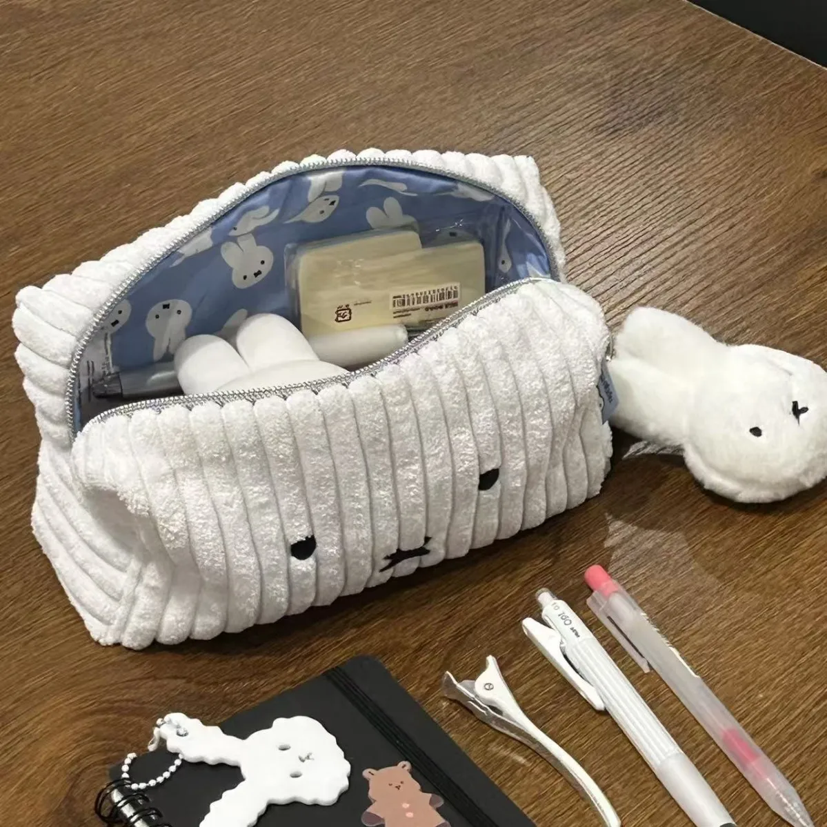 School Supplies - Miffy Plush Corduroy Pen Bag Large