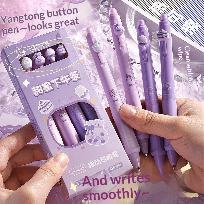 4/6Pcs Erasable Gel Pen Set, 0 - Retractable Eraser Pen Click review and price