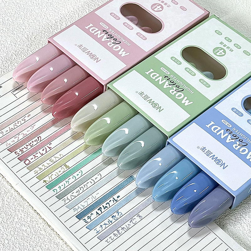 4Pcs Morandi Gradient Dual Tip - Pastel Highlighter Set Double Ended review and price