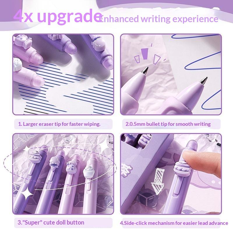 4/6Pcs Erasable Gel Pen Set, 0 - Retractable Eraser Pen Click review and price